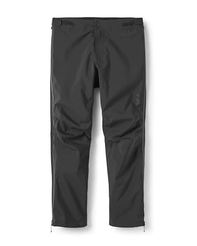 Image of Rab Men's Kangri GTX Pants - Waterproof Breathable Gore-Tex Shell for Hiking & Mountaineering - Black - Large/32 Inseam