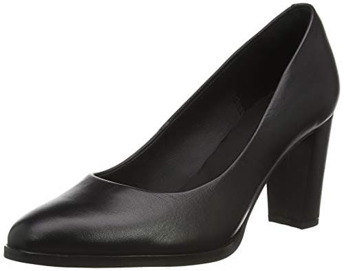Image of Clarks Women's Kaylin Cara 2 Pump, Black Leather, 7 UK