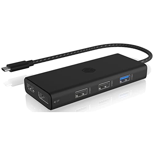 Image of ICY BOX USB-C Docking Station (9-in-1) Dual Monitor 2 HDMI and 1 DP / Laptop Docking Station with Dual HDMI + DisplayPort (3 USB Ports, 100W PD), IB-DK4011-CPD