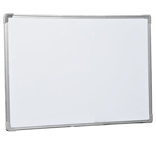 Image of CrazyGadget® Office School Whiteboard White Memo Drawing Notice Board Drywipe Magnetic and Aluminium Trim (600mm x 900mm)