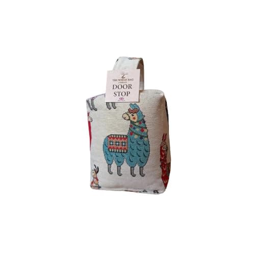 Image of The Wheat Bag Door Stop Handmade Home Decoration - Tapestry Llamas