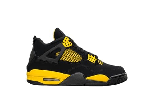 Image of Air Jordan 4 Retro - 308497 106, Black/White-tour Yellow, 4 Big Kid