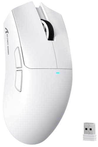 Image of ATTACK SHARK X11SE Wireless Gaming Mouse, 63g Superlight With PixArt PAW3311 Sensor, 22000 DPI, Tri-Mode BT/2.4Ghz/Wired, 1000Hz Polling rate, 300mAh Battery, Dual Driver, for PC/Xbox/PS/Mac (White)