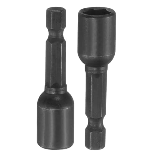 Image of sourcing map 2Pcs 1/4" Hex Shank 8mm Magnetic Hex Socket 48mm Length, CR-V Steel Quick-Release Impact Driver Socket Wrench Screw for Impact Drill Power Nut Setter