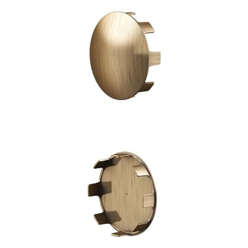 Image of Rothley Staircase Handrail Shallow End Cap 40mm Diameter in Antique Brass - Home Interior Decorative Finishing Ends for Stair Rail Tubes - Pack of 2