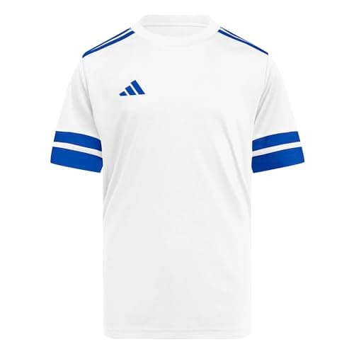 Image of adidas Unisex Kids SQUADRA25 Jersey Short Sleeve Kids, White/Team Royal Blue, 11-12 Years