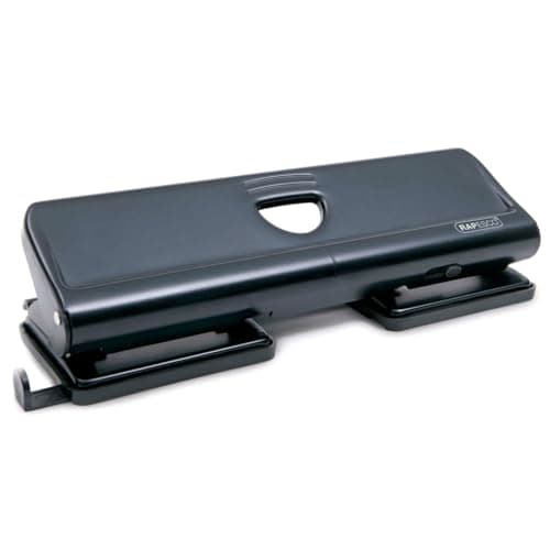 Image of Rapesco 1054 720 Metal Hole Punch, 4-Hole, 22 Sheet Capacity, Black