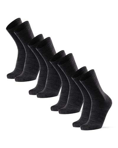 Image of DANISH ENDURANCE Merino Wool Hiking Liner Socks, Low-Bulk Walking Socks, for Men & Women, Unisex, 2 Pack Grey 9-12