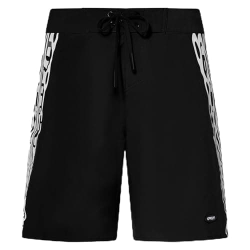 Image of Oakley Men's Quiver Recycled 19” Boardshort, Blackout, 36