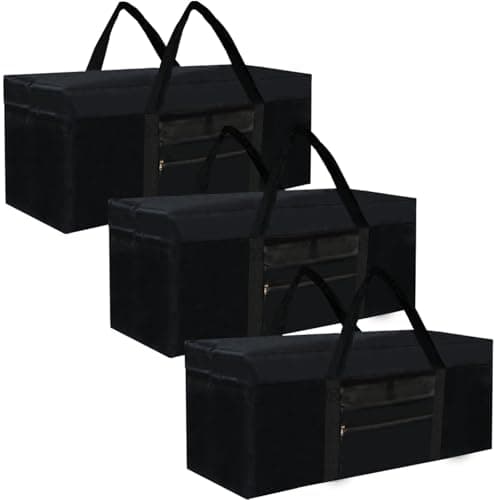Image of 3 Pack 110L Travel Duffle Bag, Extra Large Heavy Duty 1680D Oxford Fabric Holdall Bag, Foldable Long Sports Duffle Luggage Bags Durable & Water Resistant