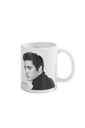 Image of Elvis Presley Mug (Portrait Design) 315ml/11oz Ceramic Coffee Mug, Cups and Coffee Mugs for Women and Men - Official Merchandise