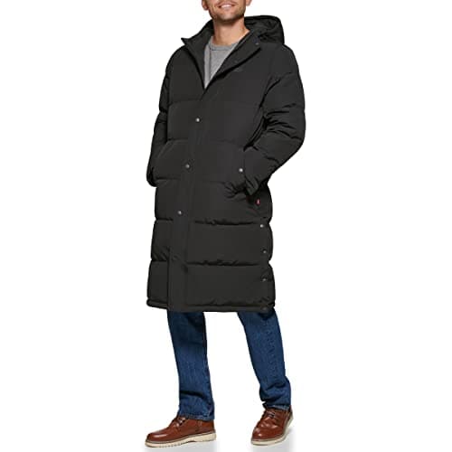 Image of Levi's Men's Arctic Cloth Extra Long Parka Jacket, Black, XXL