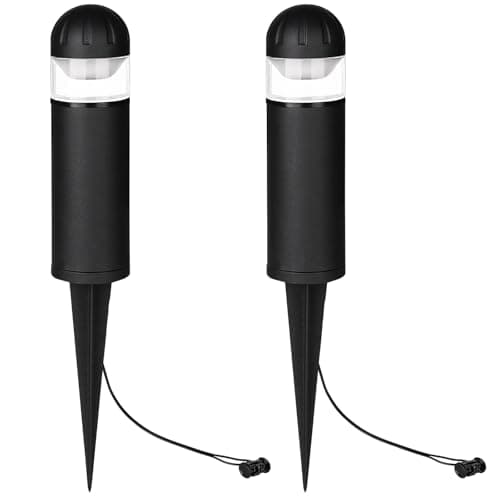 Image of MULANDI LED Landscape Bollard Pathway Light, 2W, DC 12V Low Voltage Path Lighting Outdoor Waterproof, Die-Casted Aluminum Housing for Garden Light, 3000K Warm White Pack of 2