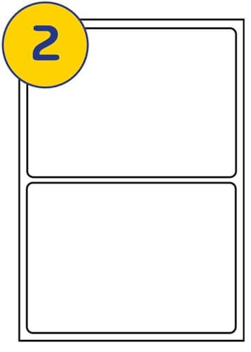 Image of Labels 4U 100 Sheets A4, 2 Labels per Sheet, Size 199.6 x 143.5mm (200 Labels)