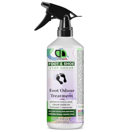 Image of Foot & Shoe Odour Treatment - Antibacterial Deodorizer & Long-Lasting Freshness, Sweaty Feet & Toughest Conditions, Non-Toxic, Quick-Drying, Shoe Spray For Odour Removal (500ml Spray)
