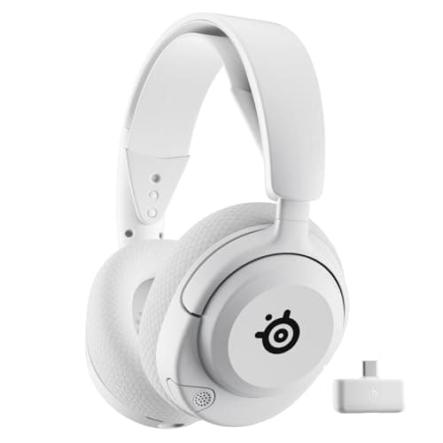 Image of SteelSeries Arctis Nova 5 Wireless - Wireless Gaming Headset for PC - Compatible with PC, PS5, Switch & more - Mobile App Control - 60 HR Battery with Fast Charge - 2.4GHz/Bluetooth - White