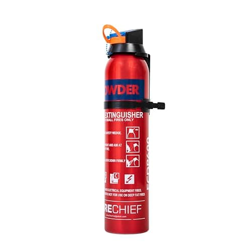 Image of Firechief 600g BC Powder Fire Extinguisher – Ready to Use in Seconds – Lightweight Travel Extinguisher for Vehicles & Home – Multi Purpose Class B & C Aerosol Fire Extinguisher – 5 Year Guarantee