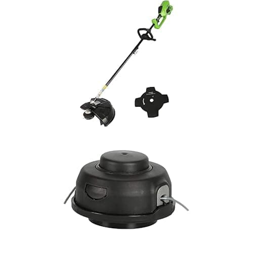 Image of Greenworks 40V Cordless Brushcutter Brushless, Adjustable Height, 40cm Cutting Width, Bump Feed, No Battery & Charger, GD40BC + Extra Trimmer Head