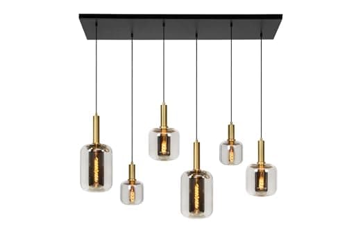 Image of LUCIDE JOANET - Pendant Light - 6xE27 - Smoke Grey