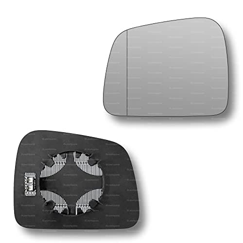 Image of Less4spares Replacement Wing Mirror Glass Left Compatible with Jeep Grand Cherokee 2011-2021 CLIP-ON Passnager Near Side N/S Heated with Blind Spot