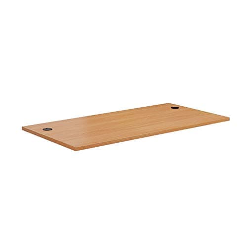 Image of Allcam UK-made MFC Desk-top 1400x800 mm for home office standing desk frames w/cable holes & covers in Beech