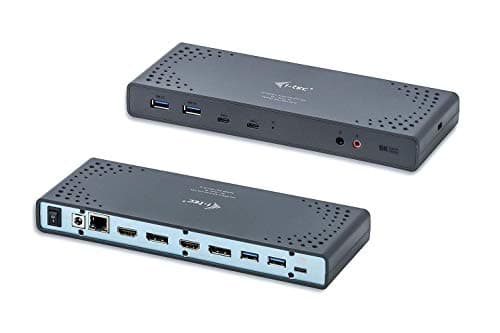 Image of i-tec USB 3.0/USB-C 5K/2x 4K Universal Docking Station 2x HDMI 2x Display Port 1x GLAN 4x USB-A 3.0 2x USB-C 1x Audio In/Output Power Delivery 65W for Windows MacOS Linux Android TB 3 Compatible