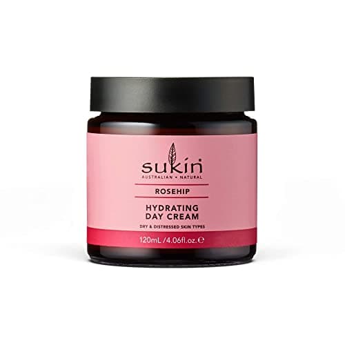 Image of Sukin Rosehip Hydrating Day Cream 120ml - high in Vitamin C & Antioxidants; cruelty free & vegan friendly - help relieve dehydrated skin and prevent premature ageing.