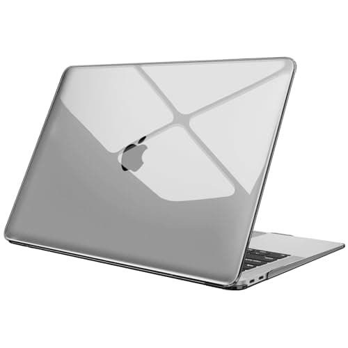 Image of FINTIE Case Compatible with MacBook Air 13.3 inch (2020/2019/2018 Not for 2024) Model A2337(M1)/A2179/A1932, Protective Snap-On Hard Shell Cover Fit 13.3" Retina Display Touch ID, Crystal Gray