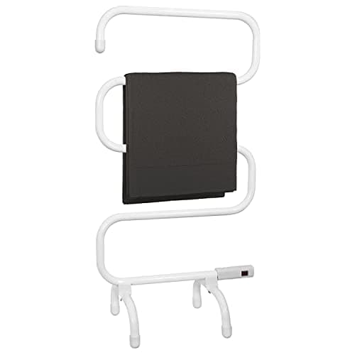 Image of Status 100W 5 Bar Electric Heated Towel Rail, Free-Standing Aluminium Dryer, White (WHTR-100W1PKB)