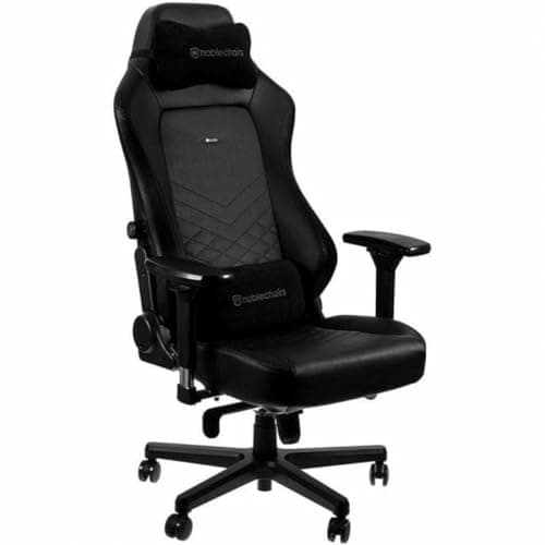 Image of noblechairs HERO Synthetic Polyurethane Leather Gaming and Office Chair, Reclines to 135° and Supports 150 kg, with Racing Chair Design, Black