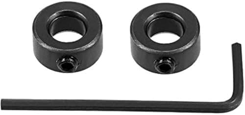 Image of Utoolmart 2Pcs Drill Dowel 8mm Bore Drill Stop, Drill Bit Depth Holder, Set Screw Style, Black Oxide Carbon Steel