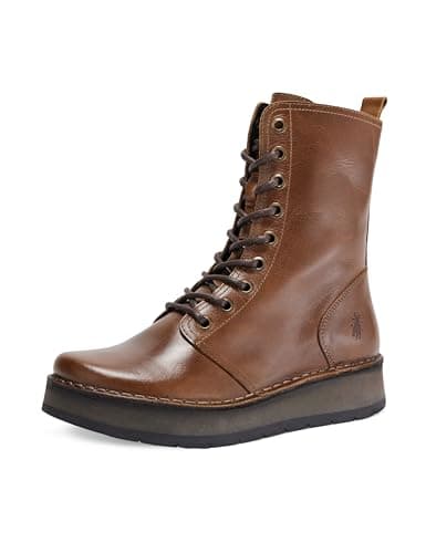 Image of Fly London Women's RAMI043FLY Mid Calf Boot, Camel, 8 UK