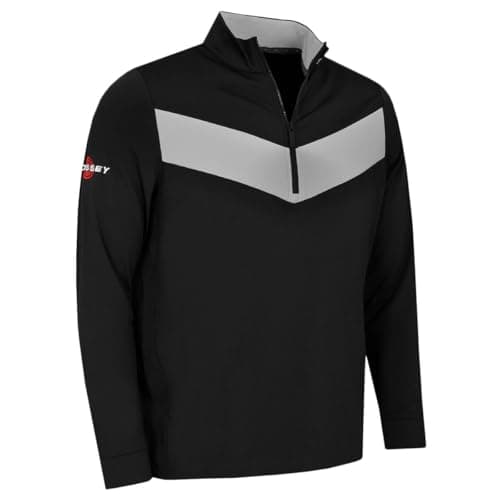 Image of Callaway Golf Mens Odyssey 1/4 Zip Stretch Sweater - Caviar - XXL