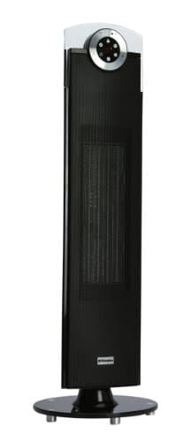 Image of Dimplex DXSTG25 Studio G 2.5 kW Ceramic Tower Heater, Portable Electric Freestanding Ceramic Fan Heater, Motorised Oscillation, Floor Standing with Timer & Remote Control, for Home or Office – Black