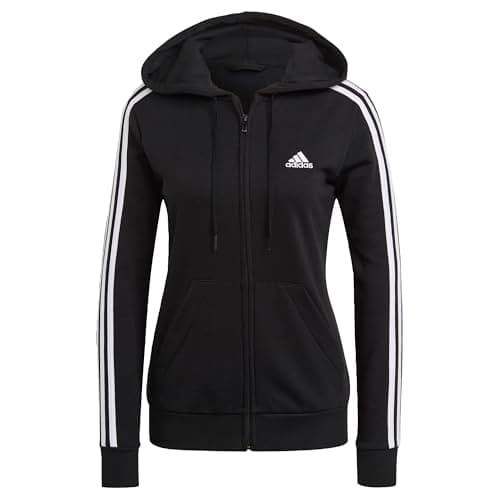 Image of adidas Women's Essentials Full-Zip Hoodie, Black White, S