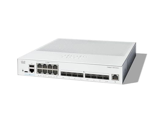Image of Cisco Catalyst 1300-16XTS Managed Switch, 8 Port 10G Copper, 8x10GE SFP+, Limited Lifetime Protection (C1300-16XTS)