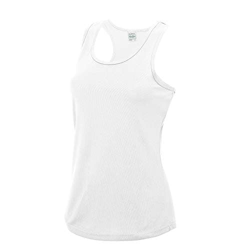 Image of Just Cool Girlie Fit Sports Ladies Vest / Tank Top (XL) (Arctic White)