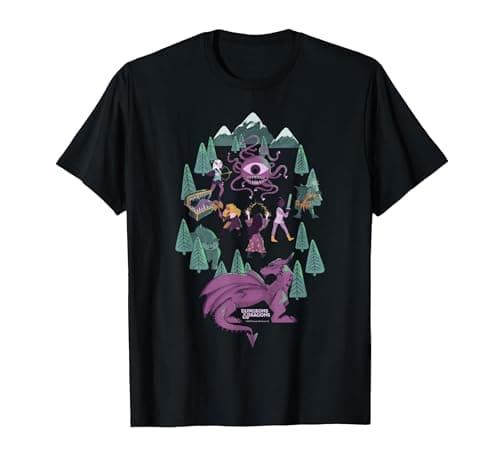 Image of Dungeons & Dragons Forest Crew T-Shirt, Men, Black, Medium