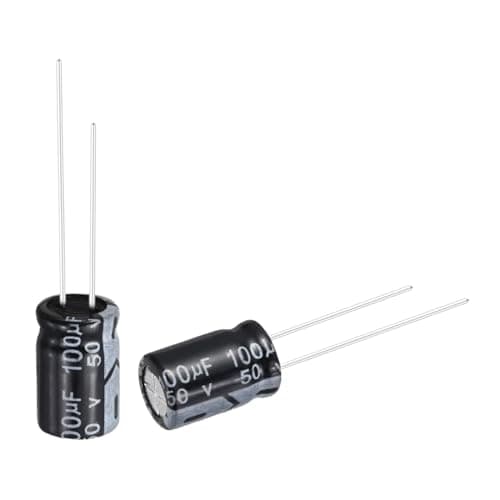 Image of sourcing map 100uF 50V 8x12mm Electrolytic Capacitor, Radial Leads Aluminum Capacitors for TV, LCD Monitor, VCD, 50Pcs
