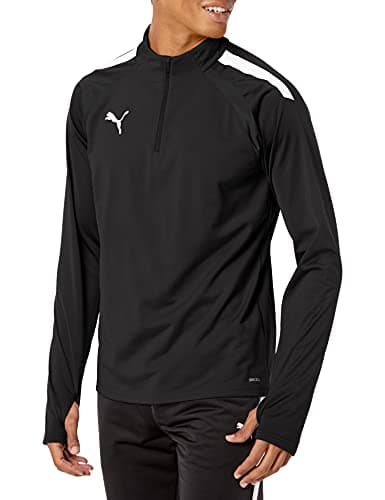 Image of PUMA Men's TeamLIGA 1/4 Zip Top, Black White, Medium