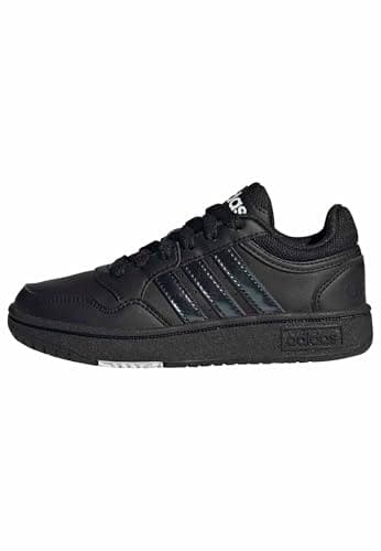 Image of adidas Unisex Kids Hoops Shoes, core Black/core Black/Cloud White, 3.5 UK