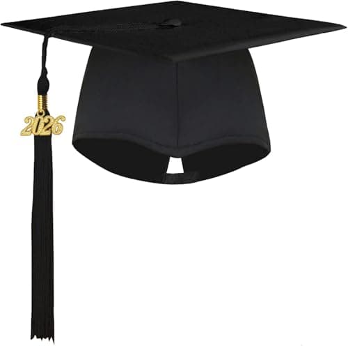 Image of RichDeer Bachelor Hat Graduation Hat Graduation Hat Black Graduation Cap Graduation Master Hat Graduation Gifts for Graduation Parties from Study, University, College, Graduation School, Unisex, Black