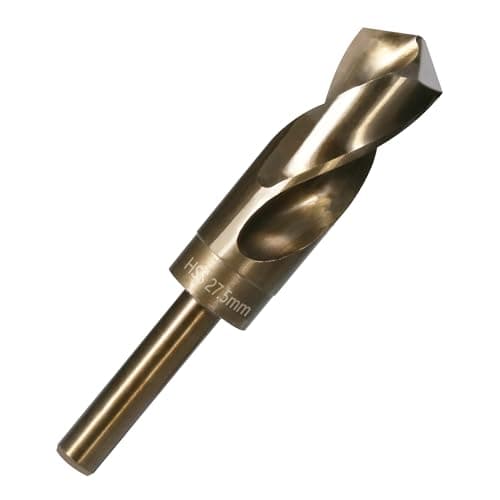 Image of Vearter 27.5mm Twist Drill Bit, HSS M2 Quick Change Jobber Drill Bit with 12.7mm Reduced Shank, 135 Degree Split Point, Ideal for Steel, Copper, Aluminum, Zinc Alloy, Wood and Plastic
