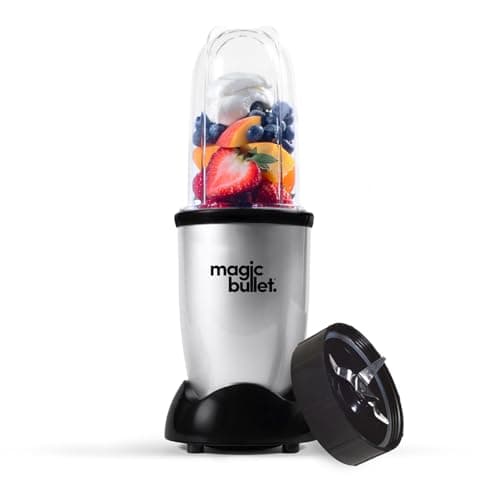 Image of nutribullet magic bullet Starter Kit - All-in-one Food Processor & Blender - 10,000 RPM Speed - 4 Piece Kit with High Torque Power Base, Tall Cup & Flip Top Lid & Cross Blade - For Meal Prep