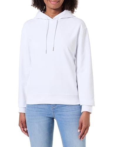 Image of Calvin Klein Jeans Women's LS ARCHIVE TERRY PO HOOD LV047C224G Sweatshirts, White (Brilliant White), M