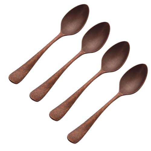 Image of Purecopper - 4.92‘’ Vintage Teaspoon, Hand Forged Distressed Copper Spoon for Home and Restaurant - Stylish Copper Kitchen Accessories (4)