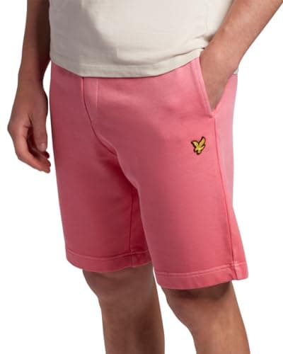 Image of Lyle & Scott Mens Pigment Dye Sweat Short Electric Pink M