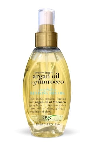 Image of OGX Argan Oil of Morocco Weightless Reviving Dry Hair Oil Mist, Lightweight Hydration, Frizz Control, Shine Enhancement for Dry, Damaged Hair, Packaging May Vary, 118 ml