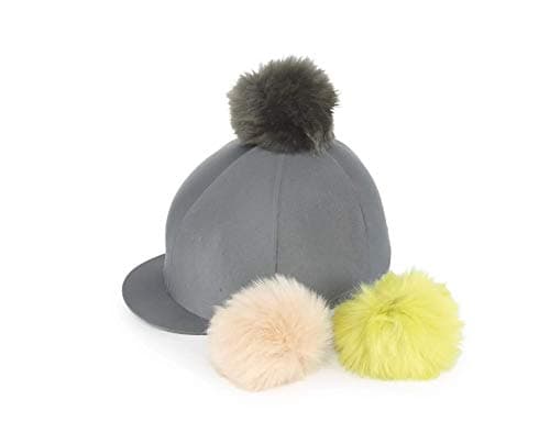 Image of Shires Switch It Pom Pom Skull Hat Cover in Charcoal onesize