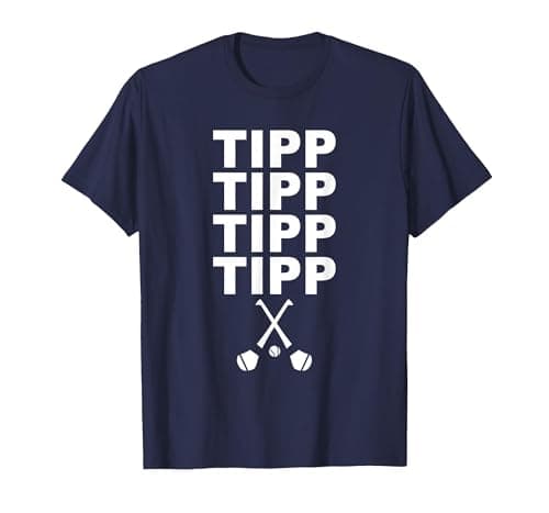 Image of Hurling Ireland Irish Sport Gaelic Sliotar Team Hurlings T-Shirt, Men, Navy Blue, Large